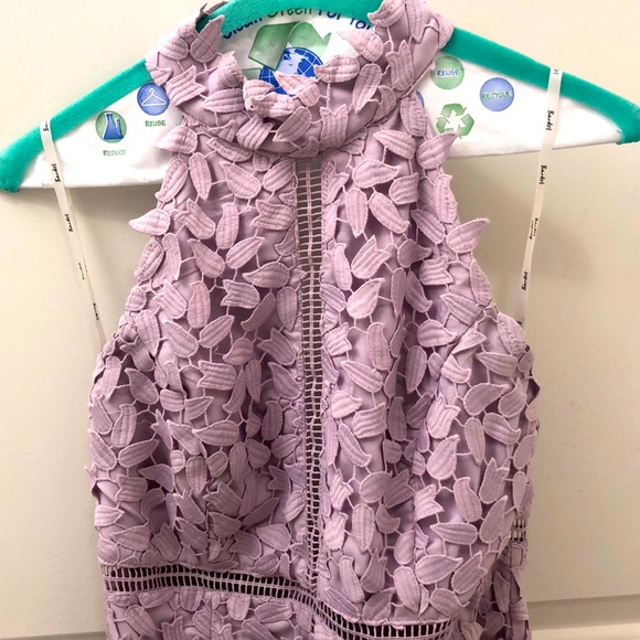 Bardot Gemma Lace Halter Dress (Orchid) - Picture 4 of 7